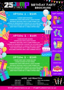 25Jump Street Party Price List