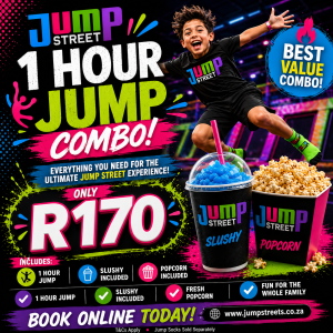 1 Hour of Fun + Slushy + Popcorn for Only R170