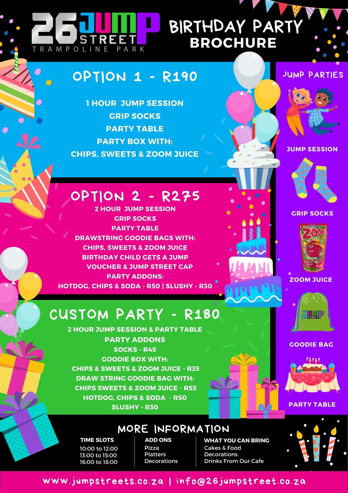26JS Party Price List