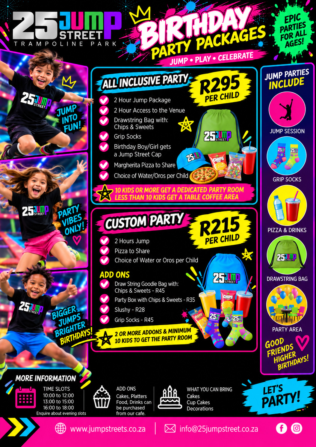 Birthday Price List